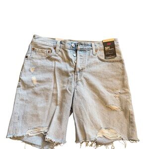 501 Levi's Women’s Light Blue Denim Shorts NWT